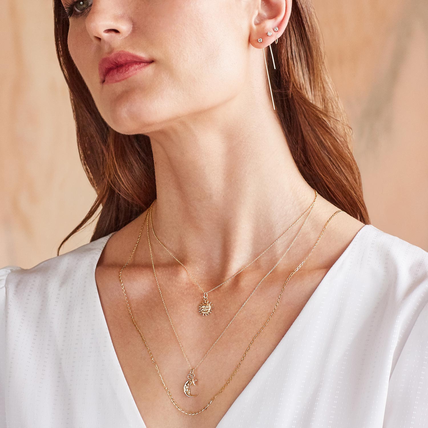 Sun Pendant with Diamond Eyes