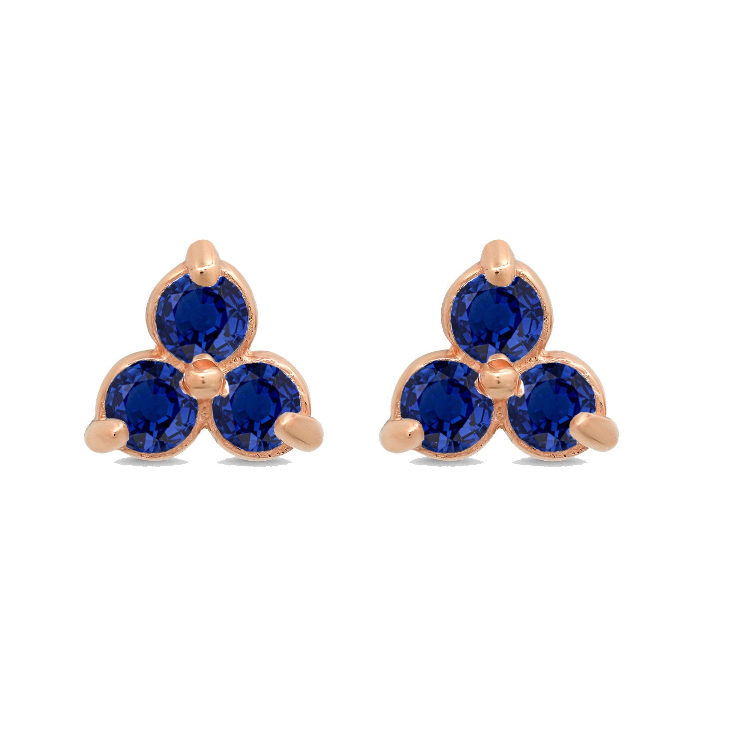 Colored Stone Triad Studs