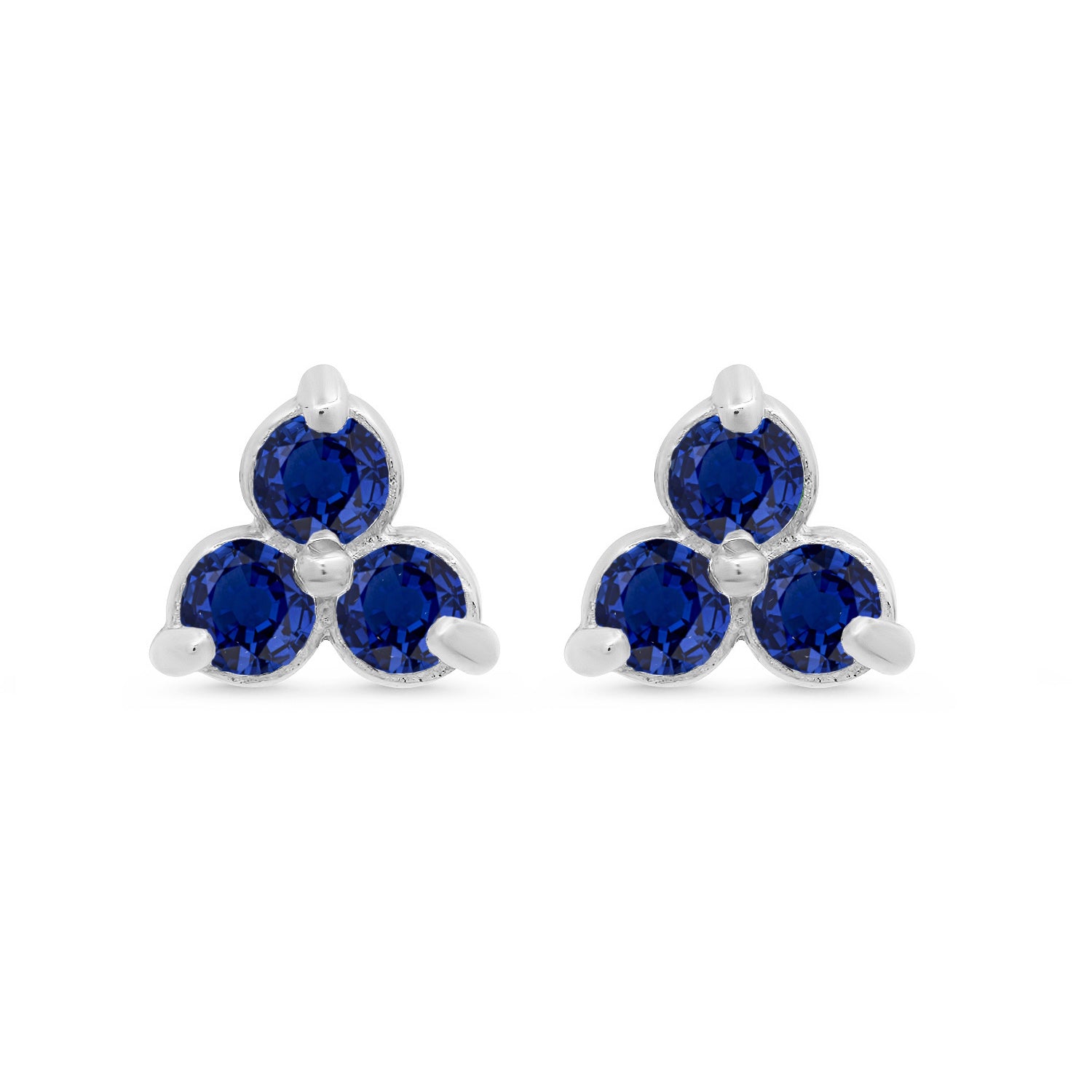 Colored Stone Triad Studs