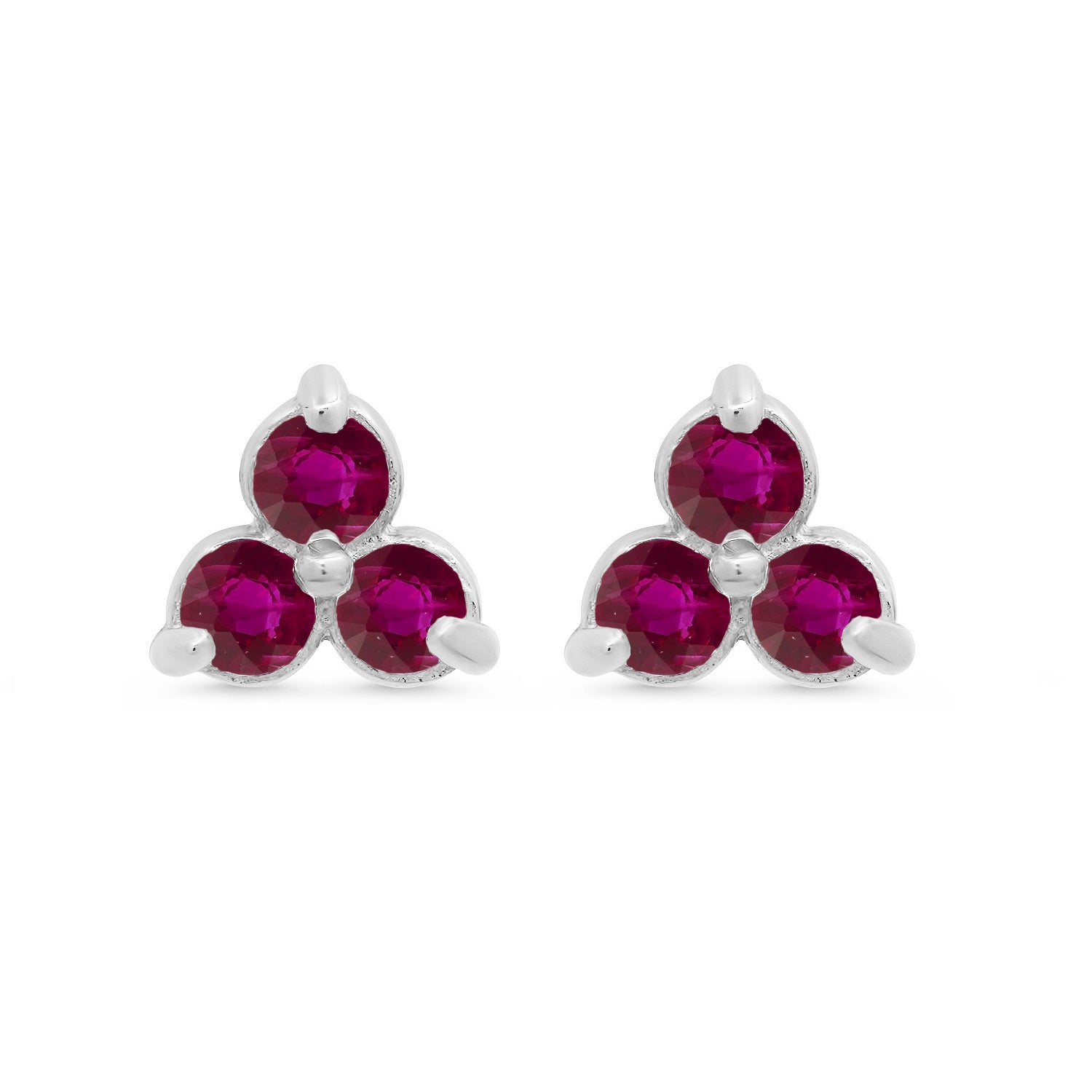 Colored Stone Triad Studs