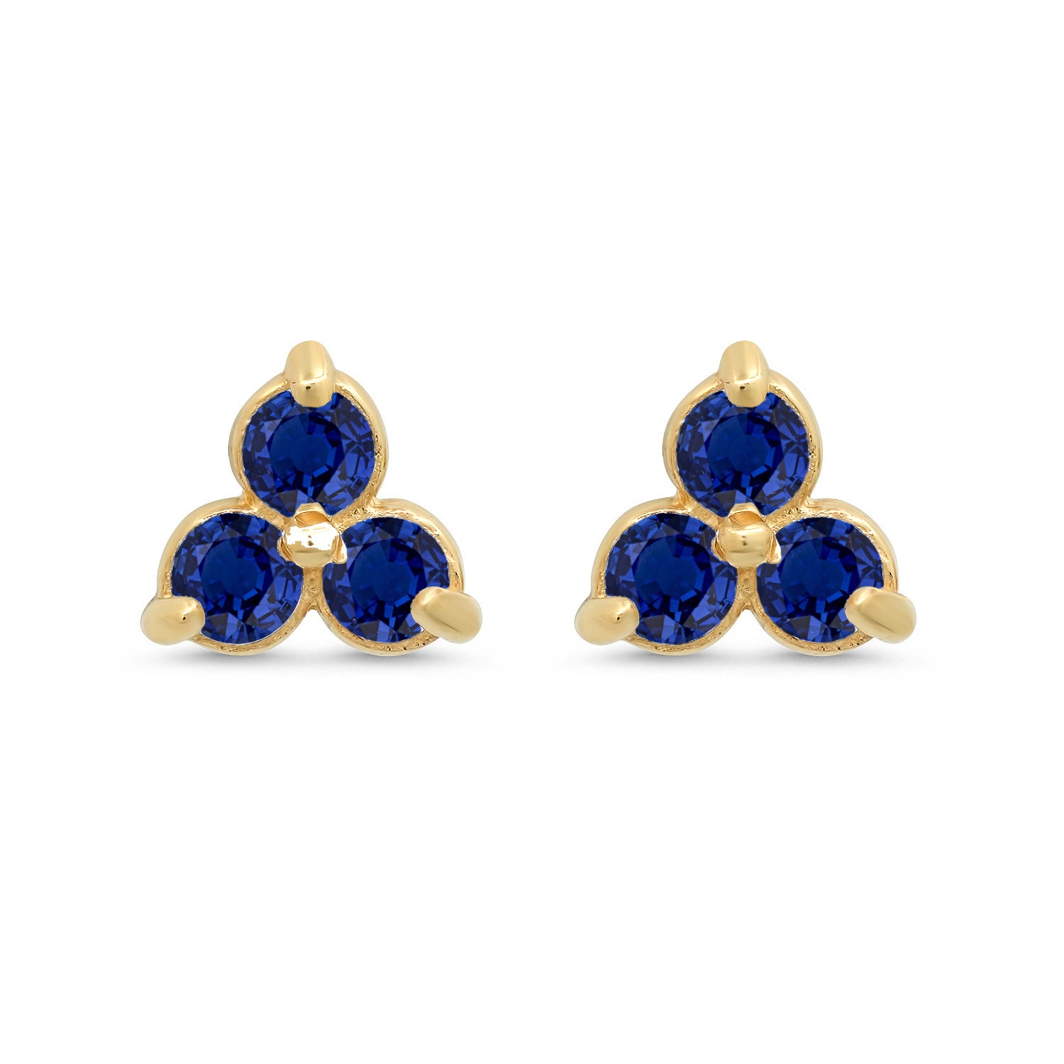 Colored Stone Triad Studs