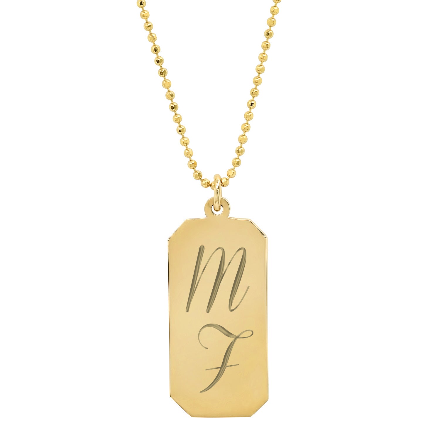 Rectangle Dog Tag Pendant