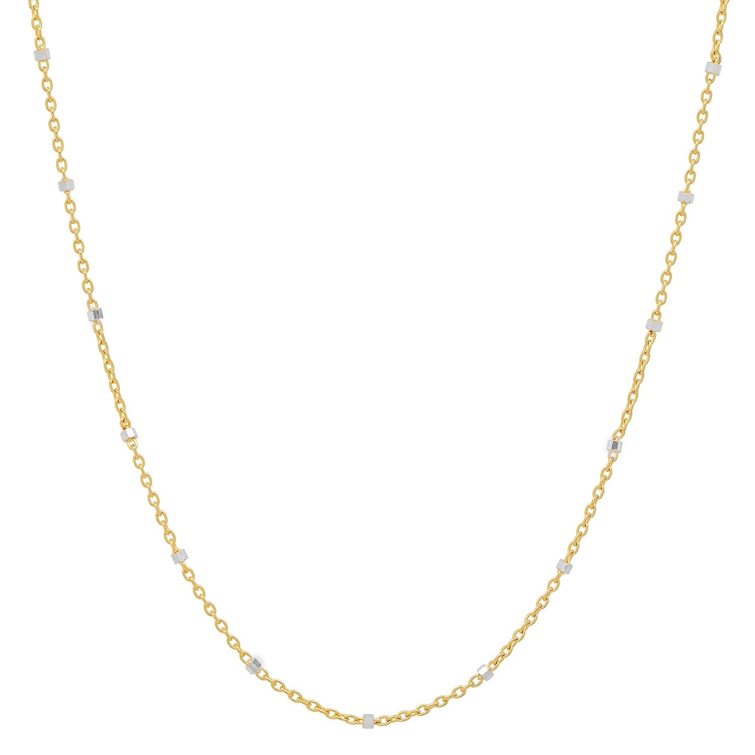 14l Yellow Gold with White Gold Bars