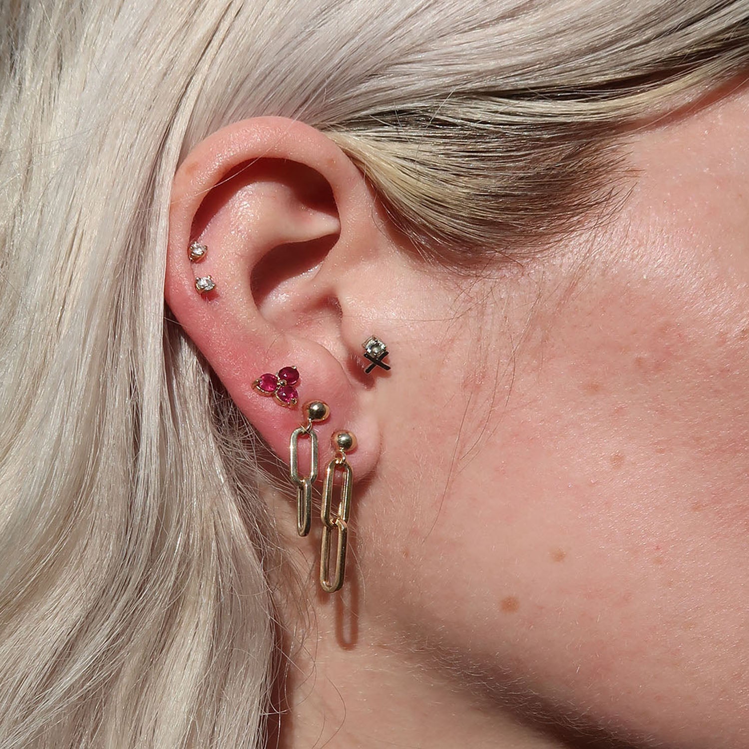 Small Paperclip Link Earrings