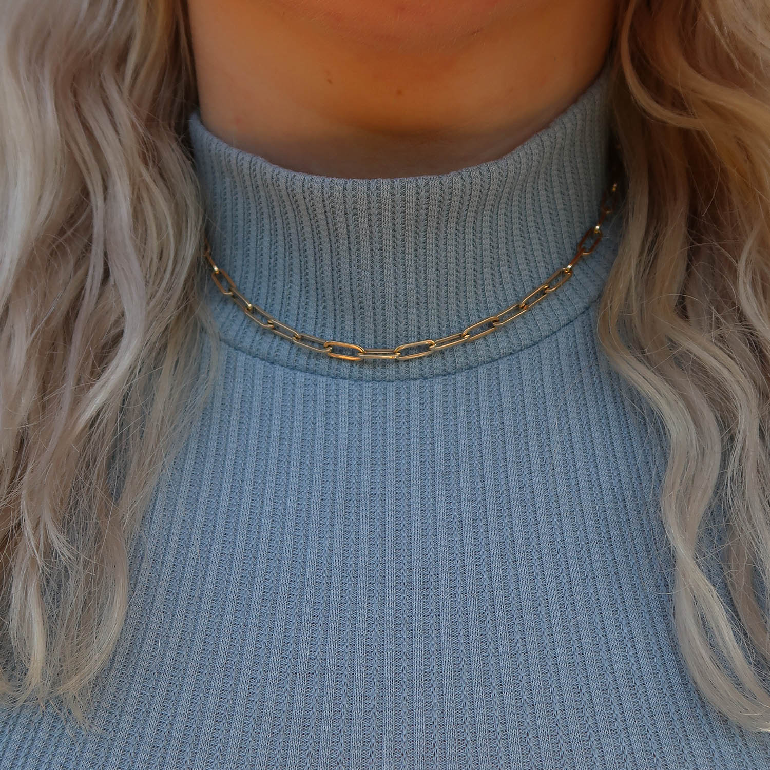 Small Paperclip Link Necklace
