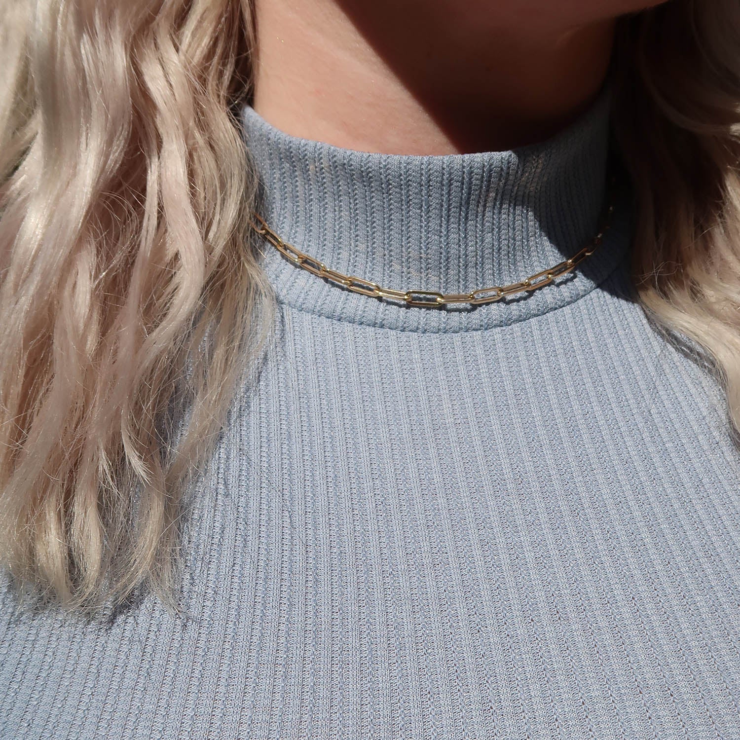 Small Paperclip Link Necklace