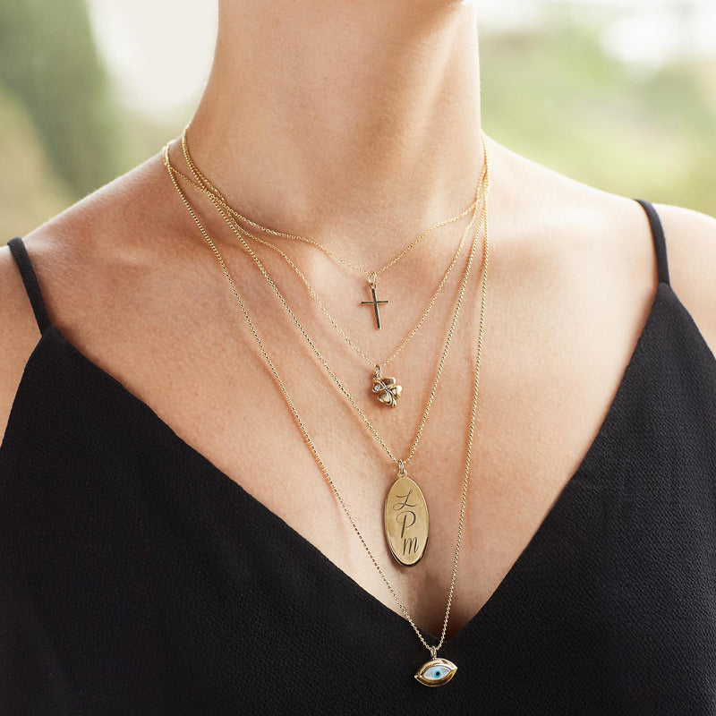 Mini Clover Pendant with Diamond Accent