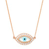 Mother of Pearl Diamond Evil Eye Necklace