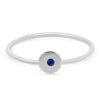 Circle Ring with Blue Sapphire Accent