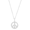 Diamond Peace Sign Pendant