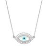 Mother of Pearl Diamond Evil Eye Necklace