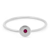 Circle Ring with Ruby Accent