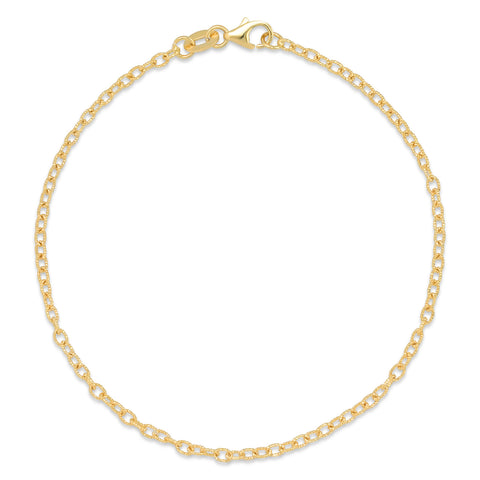 Circle Chain Bracelet with Diamond Accent