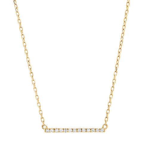 Diamond Curved Bar Necklace