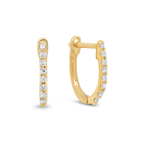 Round Diamond Threader Large Stick Single Earring