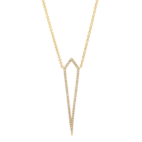 Diamond Curved Bar Necklace