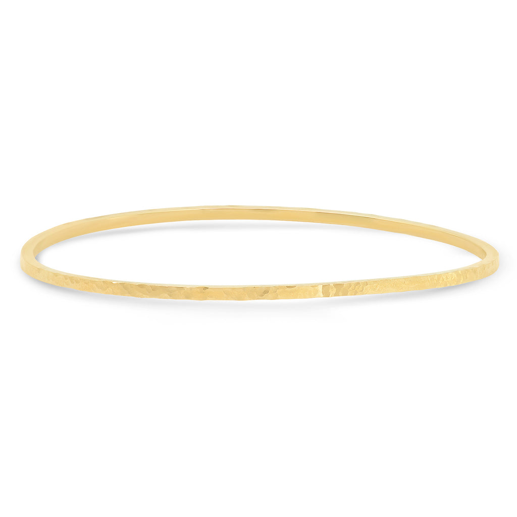 Hammered Gold Bangle