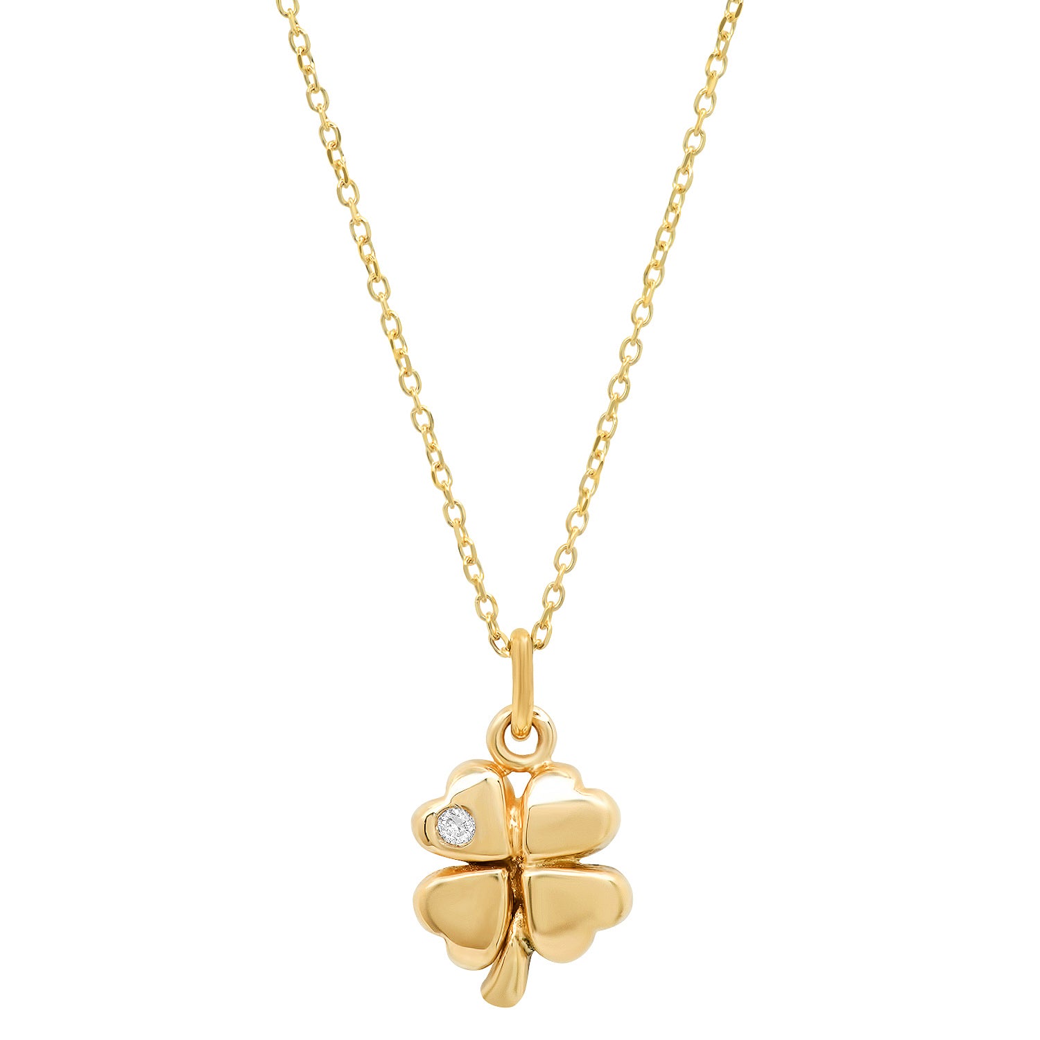 Clover Pendant Necklace In Yellow Gold