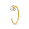 Round Diamond Threader Large Stick Single Earring