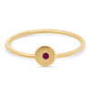 Circle Ring with Ruby Accent
