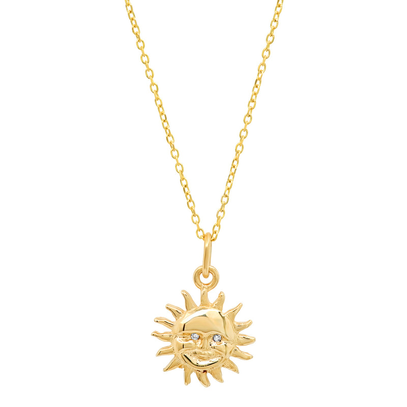 14k Gold Sunshine Pendant Necklace - JCarat
