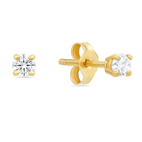 Tiny Baguette Diamond Studs