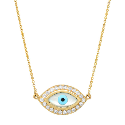 Mother of Pearl Evil Eye Pendant