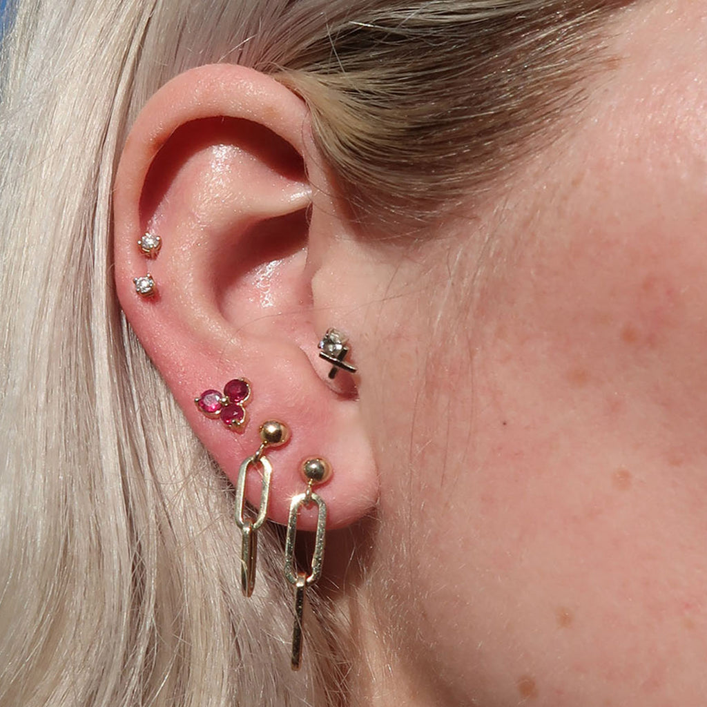 Large Paperclip Link Earrings