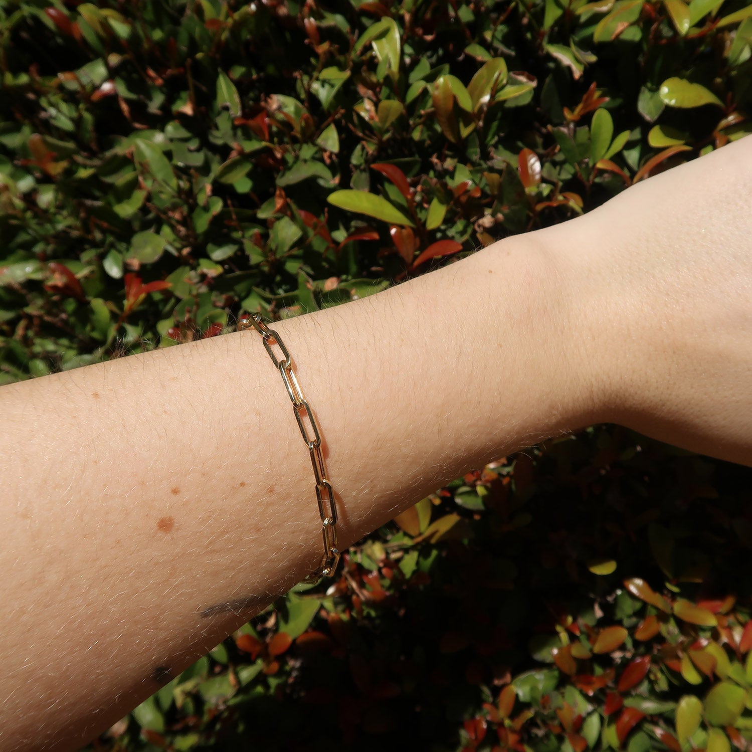 Small Link Paperclip Chain Bracelet